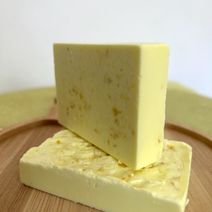 2 Organic handmade bar soaps, homemade soap, fresh lemon oil, birthday gift, valentines gift, eco friendly, 100 natural, made with love!