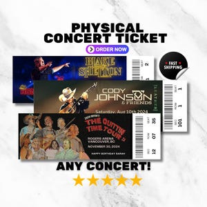 Physische Konzertkarte Geschenk Echte Karte Geburtstagsgeschenk Konzertkarte Souvenir Karte Stub Konzertandenken Land Konzert Weihnachtsgeschenk