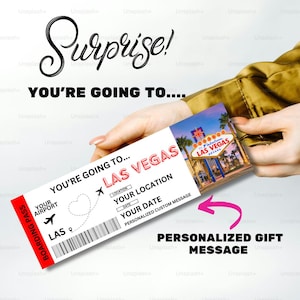 Editable Personalized Las Vegas Boarding Pass Birthday Gift Ticket Gift Personalized Souvenir Las Vegas Trip Gift Vacation Any City