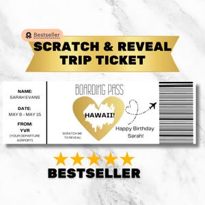Carte à gratter Reveal Surprise Vacations