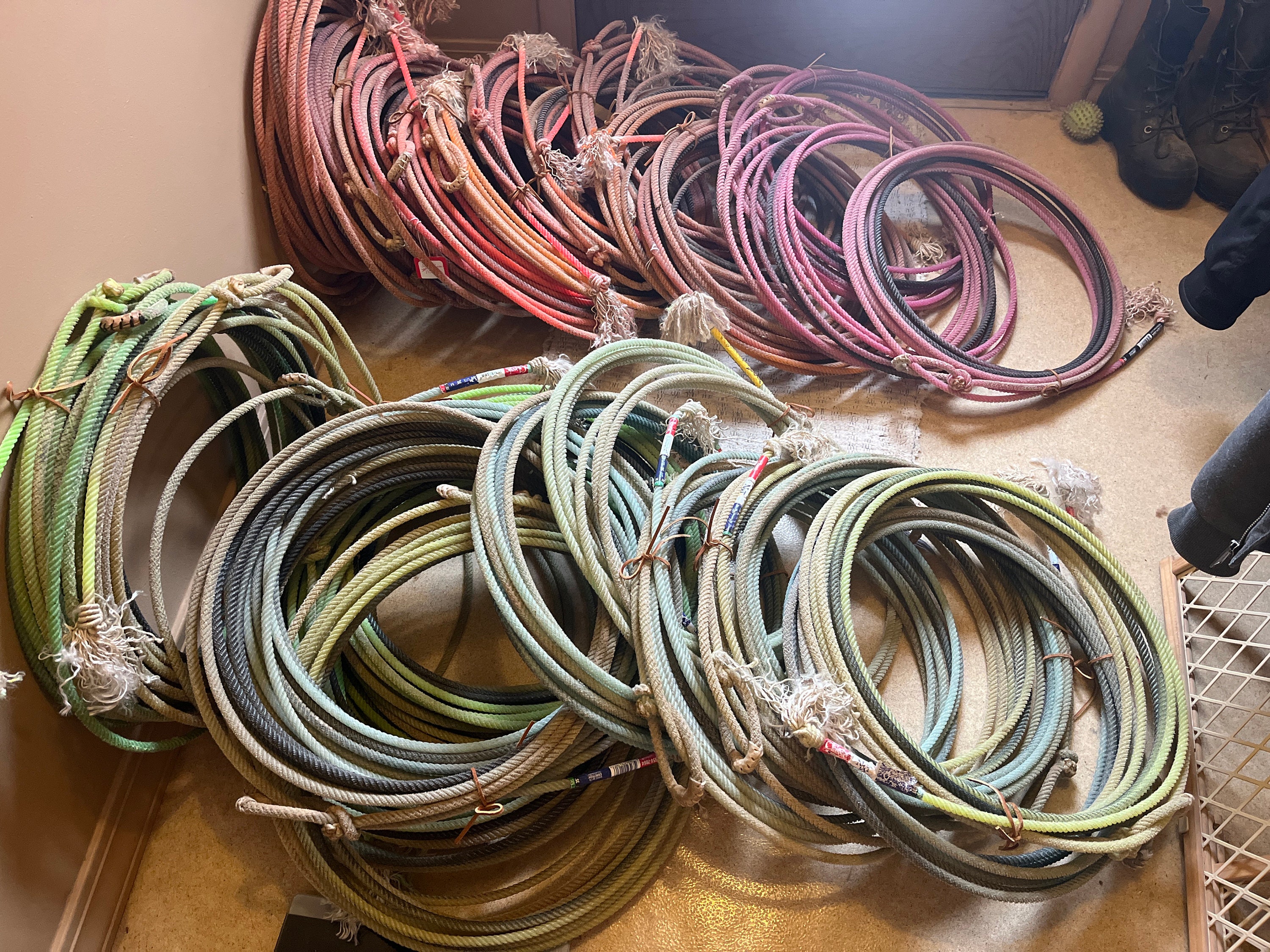 Used Cowboy Ropes Used Cowboy Lariat Rope: Wyoming Ranch Lasso, Craft Supply (30-35 Ft ...