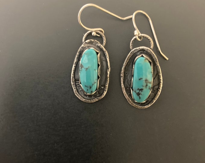 Kingman Turquoise drop earrings