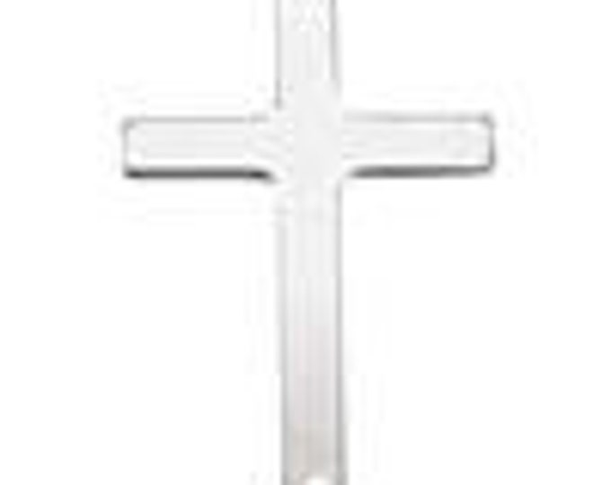 Sterling silver cross link charm large