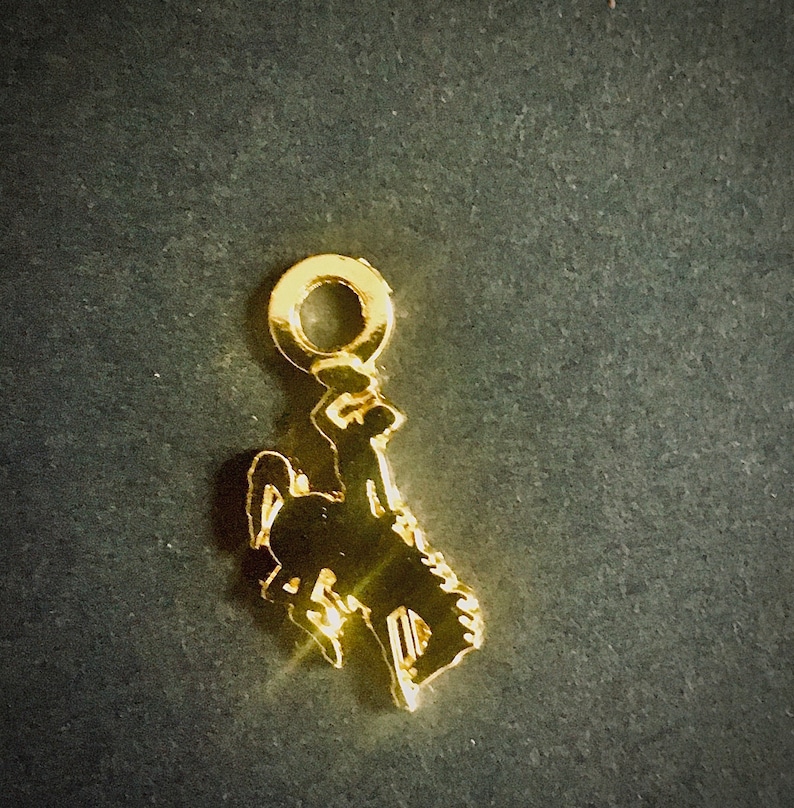 Gold Wyoming Bucking Horse charms, licensed charms, steamboat image 1