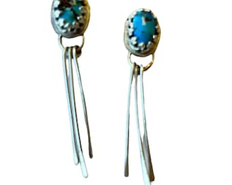 Rare Golden Hills turquoise statement earrings