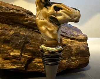 Glass pronghorn Wine bottle stopper