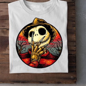 Halloween DTF Transfer,Ready to Press,Freddy Krueger DTF Transfer,Horror Movie,Horror Characters