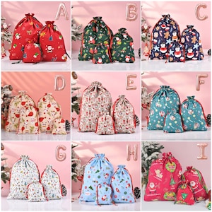 Letzte Chance! S / M / L Weihnachtsgeschenkbeutel, grüner Kordelzug Aufbewahrungsbeutel, Weihnachtsdekoration handgefertigte Weihnachtsgeschenkverpackung, hochwertige Weihnachtsgeschenktasche