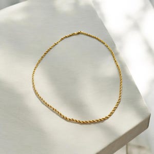 18k Gold Plated Chain Necklace: Dainty Stacking Layering Necklace