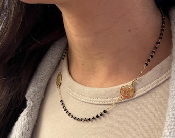 18k Gold Plated Ayatul Kursi Gold Necklace with Allah Pendant by KatkootehShop, Dainty Necklace, Gold Plated, Islamic Jewelry, Gift for her