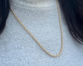 18k Gold Plated Chain Necklace: Dainty Stacking Layering Necklace