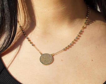 18k Gold Plated Ayatul Kursi Gold Necklace by KatkootehShop, Dainty Necklace, Gold Plated, Islamic Jewelry, Gift for her