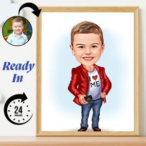 Personalized Boy Character | Custom Cartoon Portrait | Digital Art from Photo | Fun Kids Caricature | Birthday Gift for Boys