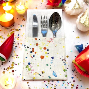 Cutlery Holder Sewing Tutorial | PDF Sewing Pattern | Utensil Holder projects | Silverware Holder | Easy DIY | 25-8