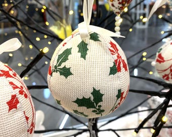 DIY Fabric Christmas Ornaments Pattern | Easy Sewing Tutorial PDF | Beginner Sewing Project | Holiday Handmade Decorations