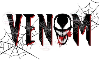 Digital bild tårtdekoration, Venom, Superhjälte,