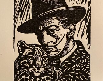 Dali and Babou Linocut Print: Signed Limited Edition Art