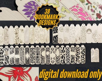 Laser Cut Bookmark Files / Digital Bookmarks / Laser Cut Files / Digital Downloads / Bookmarks / Digital Files / DXF / SVG / Ai / Lightburn