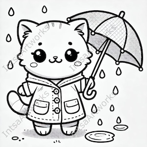 Cute Kitten Coloring Pages - 10 Printable Designs (PDF & PNG) image 9