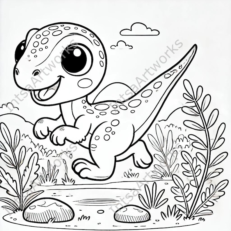 Dinosaur Coloring Pages – 10 Printable Designs for Kids (PDF/PNG - Etsy
