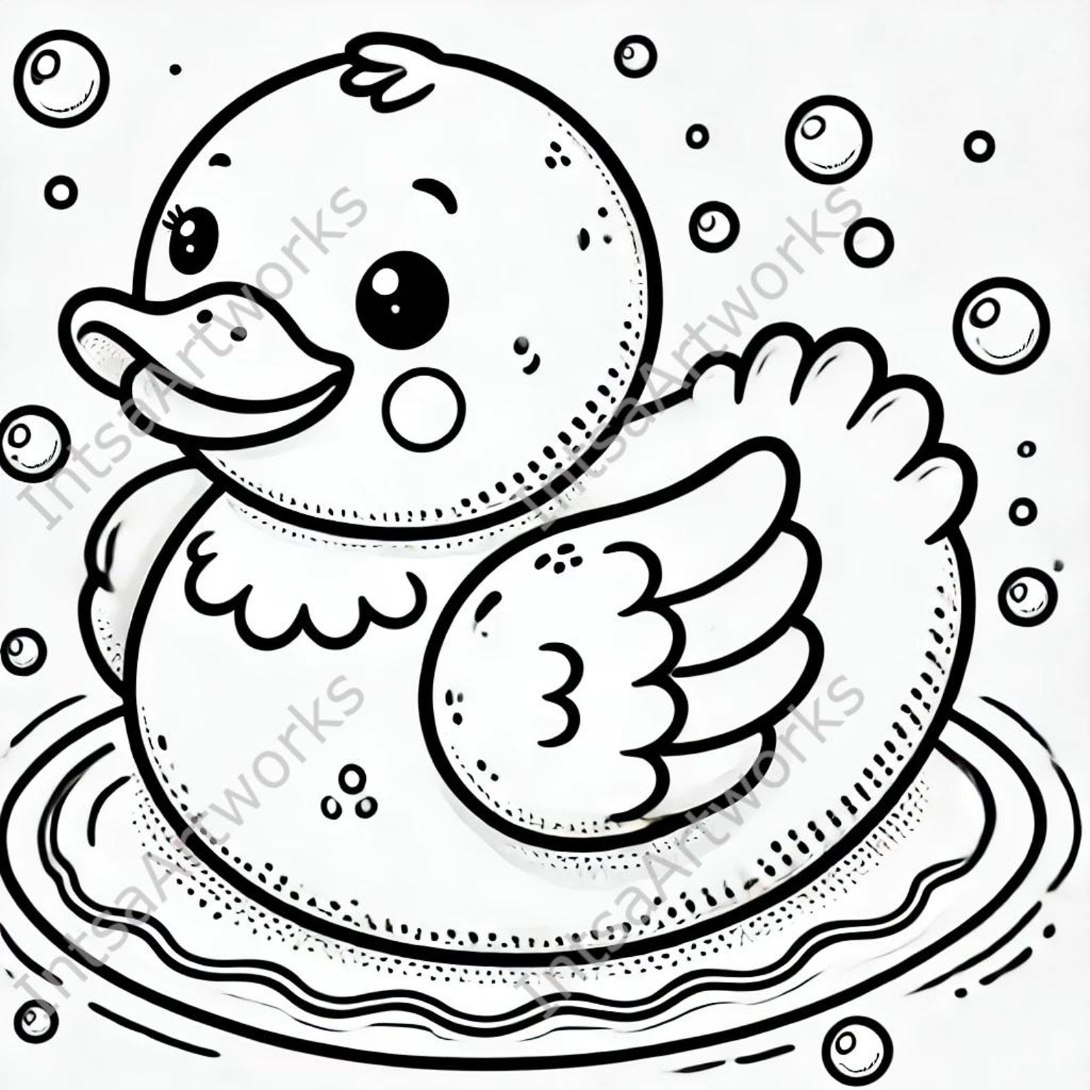 Whimsical Rubber Duck Coloring Pages – Kid-friendly Printable Bundle ...