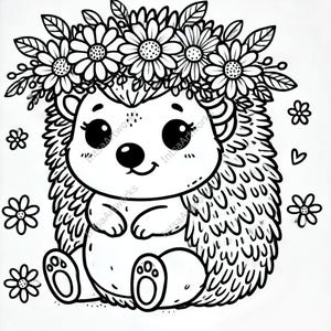 Adorable coloriage de hérisson - 10 illustrations de hérissons mignonnes et fantaisistes pour enfants et adultes
