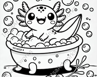 Axolotl Coloring Pages: 10 Kawaii Designs (PDF Download)