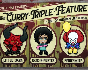 The Curry Triple Feature Enamel Pin Set