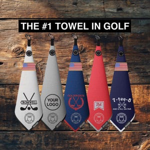 Personalized Golf Towel, Custom Embroidered Microfiber Waffle Towel with Name, Logo or Monogram Bild 1