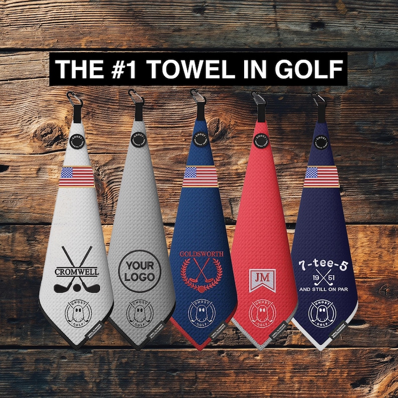 Personalized Golf Towel, Custom Embroidered Microfiber Waffle Towel with Name, Logo or Monogram Bild 1