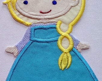 second, Iron On Winter Princess Patch/ applique,  embroidered applique patch