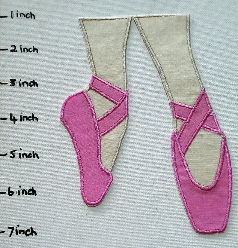 Iron On Ballet Slippers Patch, Ballet applique, iron on applique, ballet slippers image 4