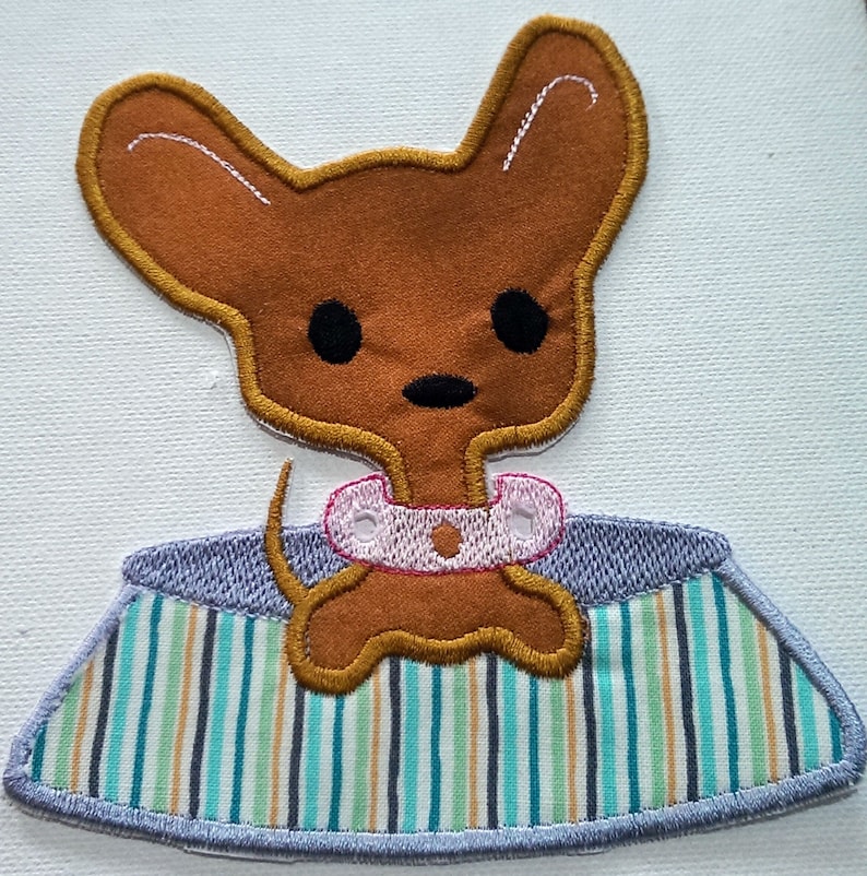 Iron On Chihuahua Patch applique Chihuahua embroidered applique patch