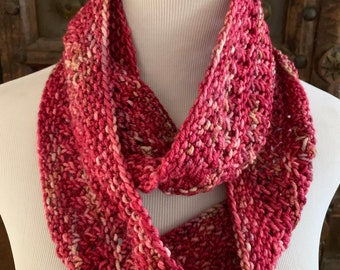 Red Speckled Infinity Scarf