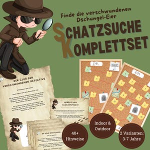 Treasure hunt children&#39;s birthday games scavenger hunt detective party detective birthday detective treasure hunt puzzle party games