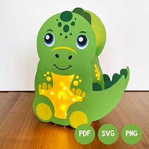 Lantern craft template Dino lantern easy to make with children St. Martin lantern PDF template