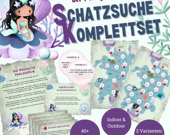 Treasure hunt children's birthday games scavenger hunt mermaid birthday treasure hunt game mermaid party games treasure hunt template