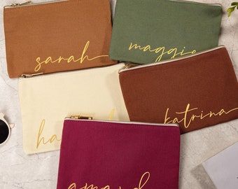 Custom Name Cosmetic Bag, Makeup Bag Personalized,Holiday Hosting Gift,Bachelorette Party Gifts,Bridesmaid Gifts Proposal,Best Gifts for Her