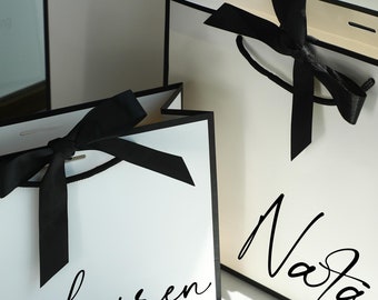Personalised Gift Bags with Name, Bridesmaid Gift Bags, Thank You Gift Bags, Birthday Gift Bags, Wedding Gift Bags, Bridal Party Gift Bags