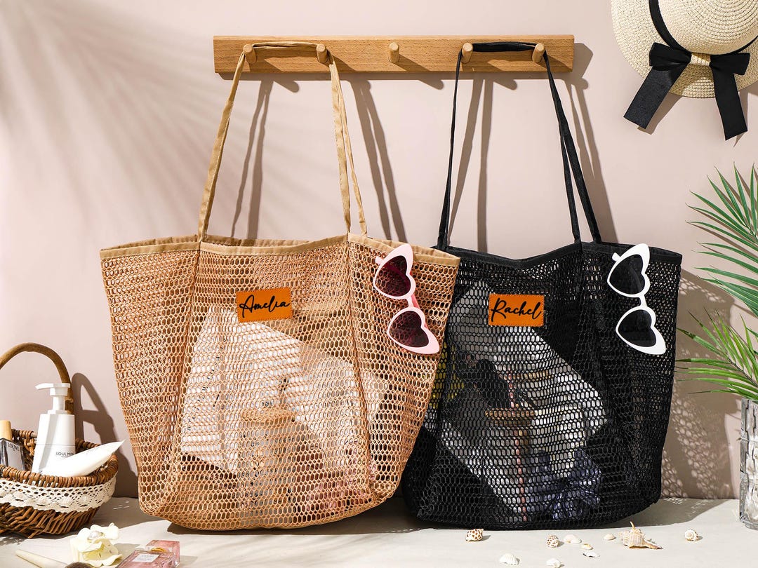 Personalized Beach Tote Bag, Bridesmaid Beach Tote Bags, Custom ...