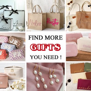 Custom Name Gift Bags, Wedding Gift Bags, Bridesmaid Gift Bags, Thank You Gift Bags, Birthday Gift Bags, Ribbon Tie Rope Gift Bags image 9