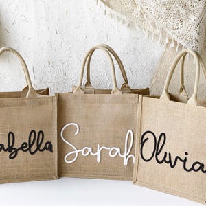 Personalized Proposal Burlap Bags, Custom Burlap Gift Bags, Beach Tote Bag, Bridesmaid Gift Bags, Bachelorette Party Bags, Wedding Gift Bag