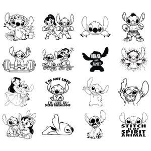 Lilo, Stitch en Angle Svg-bundel, bundel Svg, Stitch Pack, Angle png, Lilo pdf, Stitch svg, Stitch png, cricut, digitale download