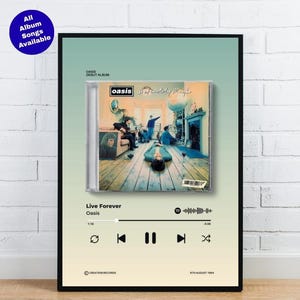 Oasis Definitely Maybe Custom Song Poster