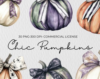 Aquarell Kürbis Clipart: Herbst Herbst Designs (digitaler Download)