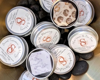 Goat Milk Mini Soap Travel Tin: Natural Moisturizing Skincare