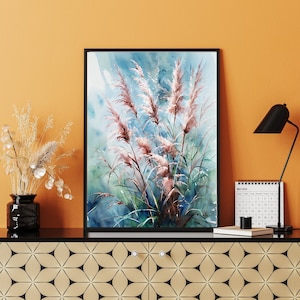 Pampas watercolor Wall Art