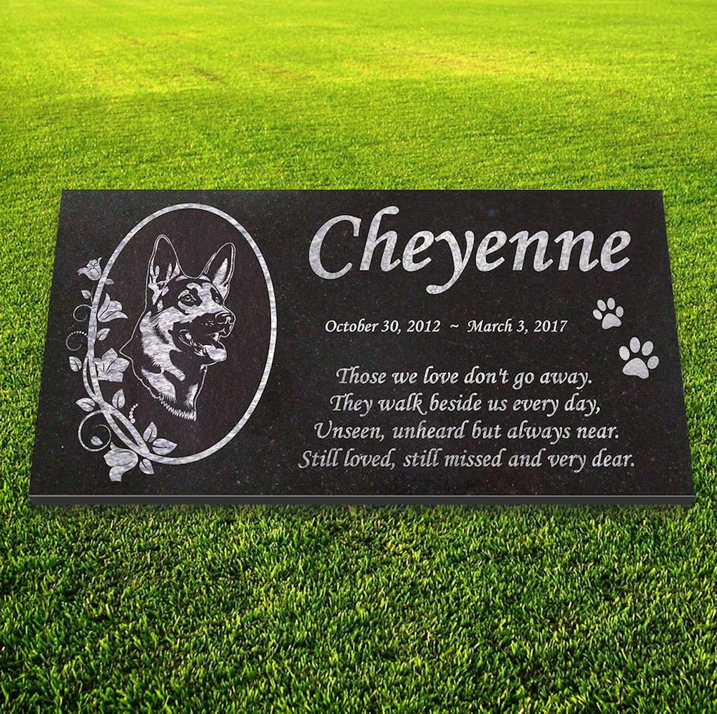 Personalized Dog Memorial Granite Stone Pet Grave Marker Etsy