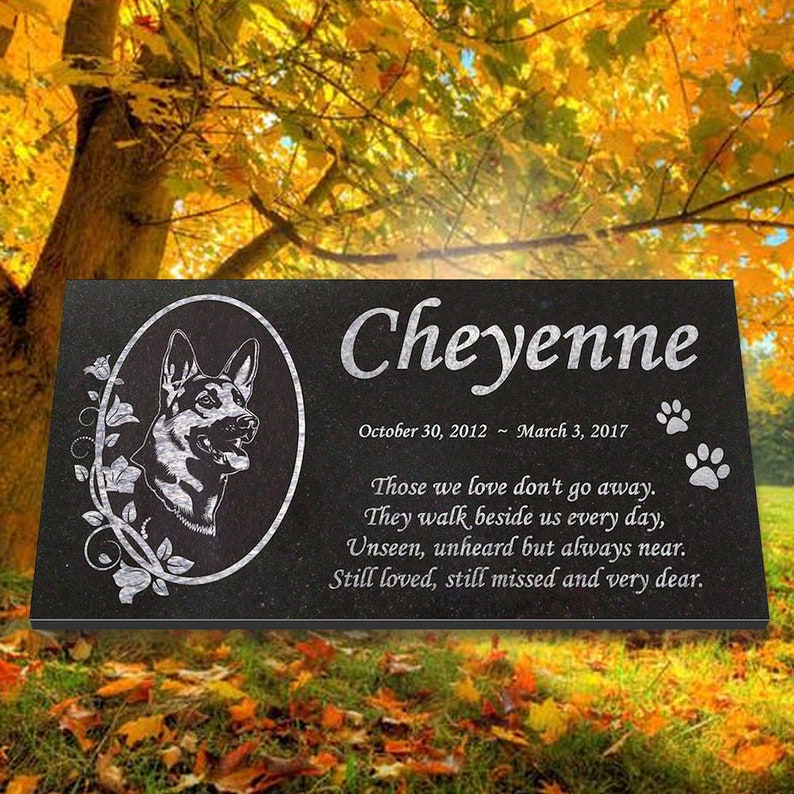 Personalized Dog Memorial Granite Stone Pet Grave Marker Etsy