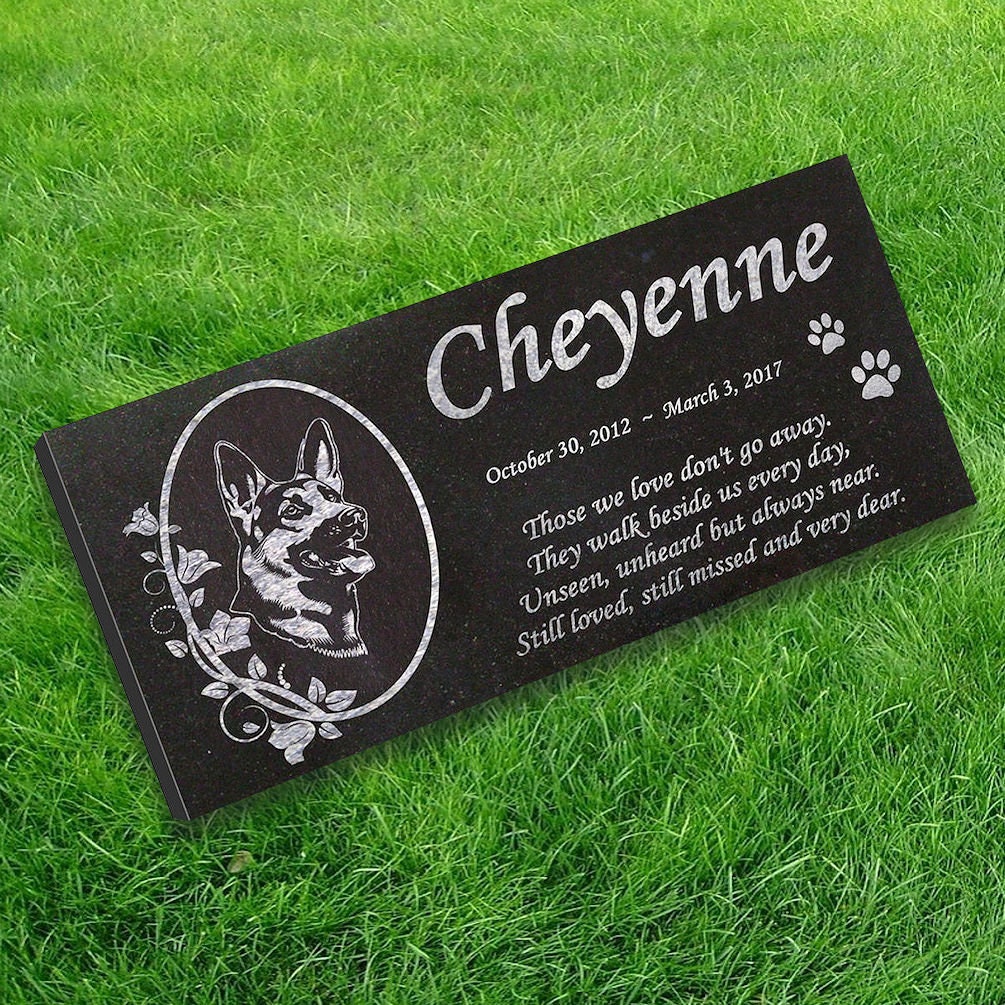 Personalized Dog Memorial Granite Stone Pet Grave Marker Etsy